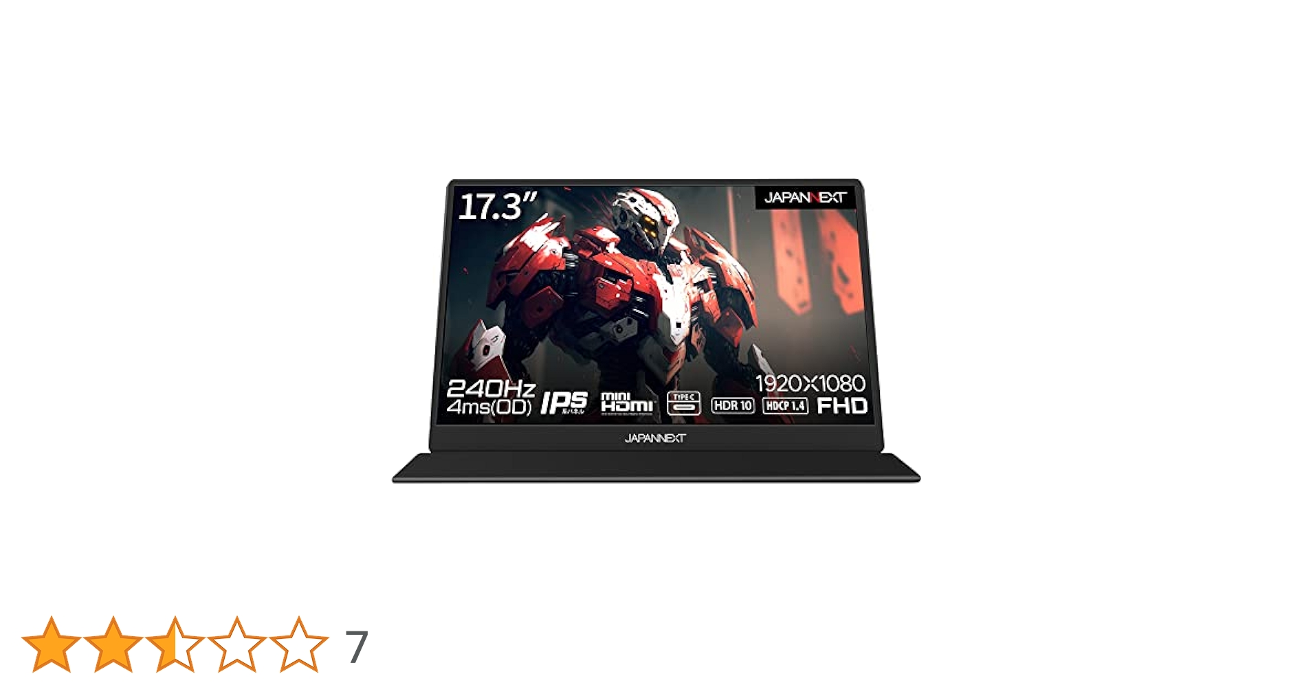 モバイルモニター 17.3インチ ゲームモニター 一体自立型 IPS液晶パネル Amazon.co.jp: JAPANNEXT 17.3インチ モバイルモニター IPS