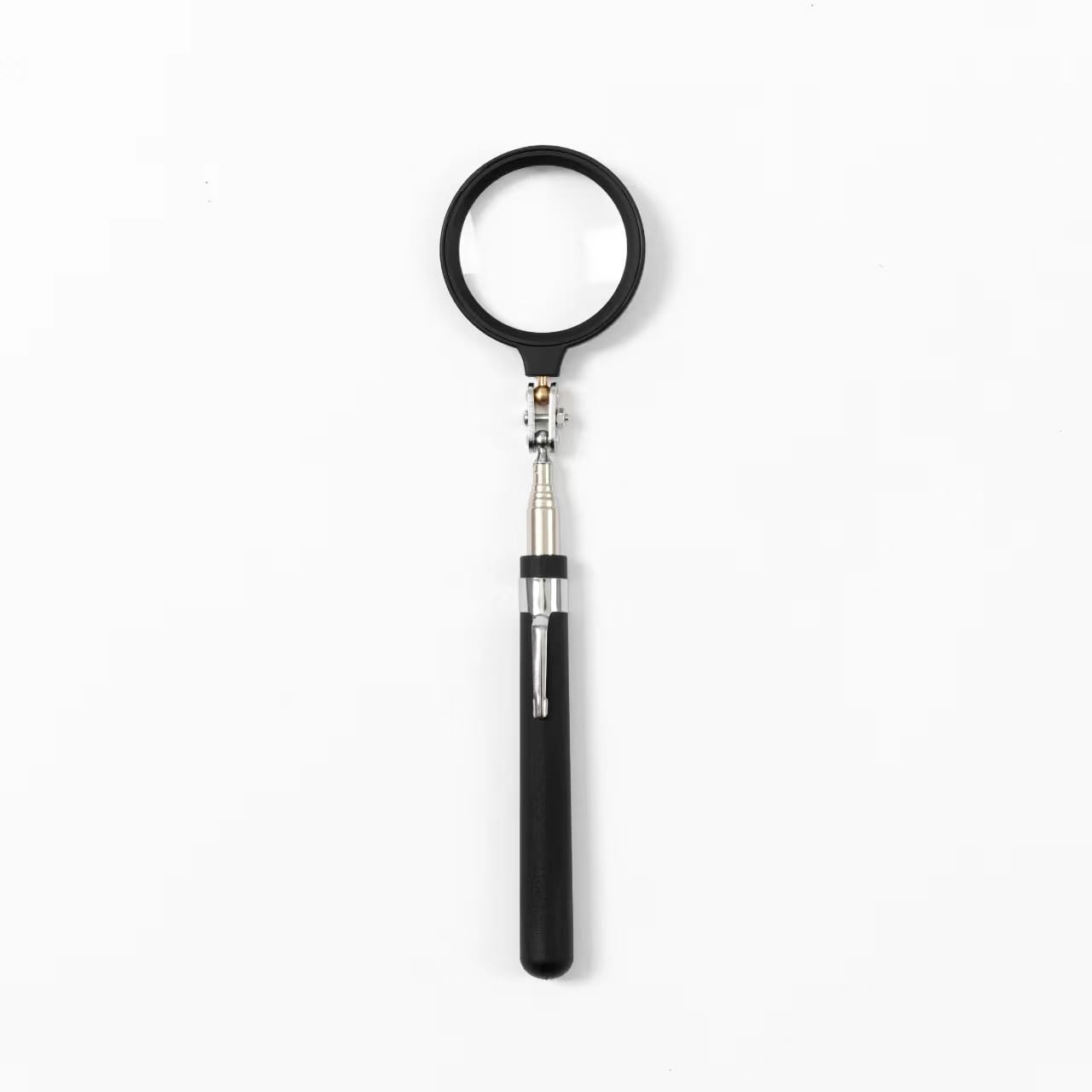 Lan-He Telescopic Magnifying Glass 5X Magnifier Lens - Handheld Magnifying Glass for Reading, Maps, Coins & Jewelry