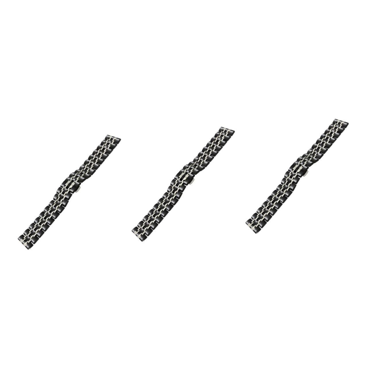 Artibetter 3 Piezas correa de reloj de acero inoxidable correa de reloj inteligente correas de cuentas engranaje correas de reloj correa de reloj de moda reemplazo de correa de reloj