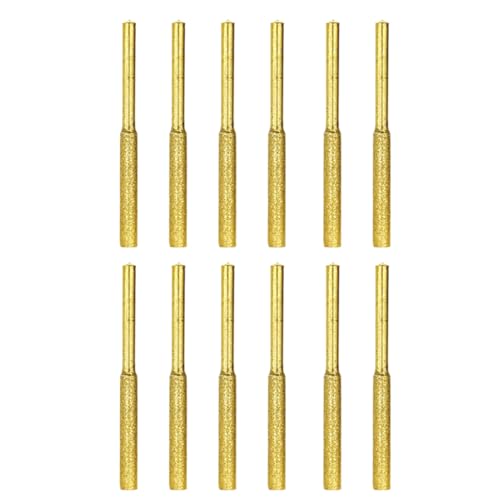 Kit de afilado de motosierras – Juego de 12 piezas de limas para motosierras recubiertas de titanio, accesorios de taladro de precisión | Accesorios de molienda rotativa para afilar dientes de cadena