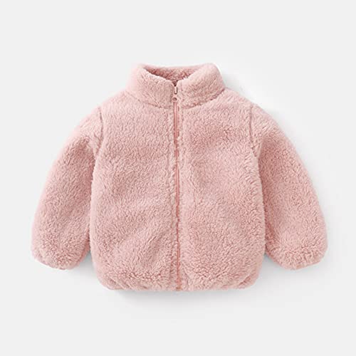 Moonker Girls Boys Sherpa Turtleneck Jacket Furry Fuzzy Fleece Coat Full-Zip Warm Plain Sweatshirts Soft Winter2