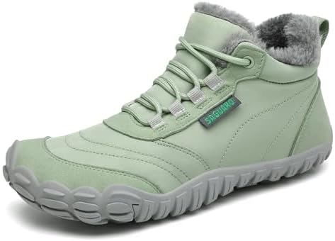 SAGUARO Winter Barfußschuhe Warm Gefüttert Winterschuhe für Damen Herren,EU Gr.36-48