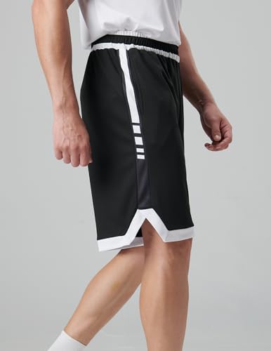 Liberty Imports 5 Pack Men's Quick Dry Athletic Basketball Shorts 9" Inseam with Pockets, Activewear for Workout Gym Running4