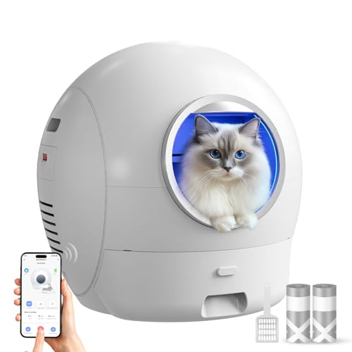 Cawypety S2 Self Cleaning Cat Litter Box: Large Smart Automatic