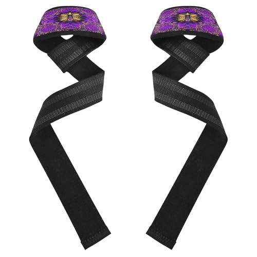 STAYTOP Vibrant Butterflies Wrist Straps for Weightlifting,Lifting Straps with Neoprene Cushioned Wrist Padded and Anti-Skid Silicone for Strength Training,Bodybuilding,Deadlifting