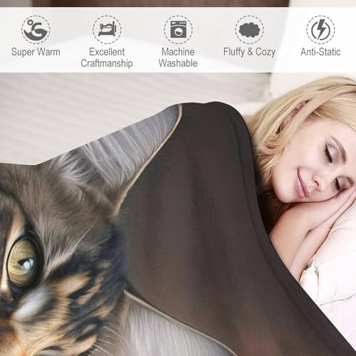 Manta de sofá de gato de franela de alta densidad colcha mullida 6