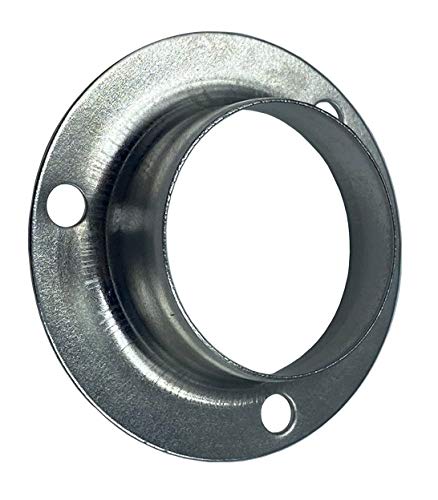 Round Wardrobe Rail Rod Socket End Support Bracket Rings Chrome 25mm Pole x2