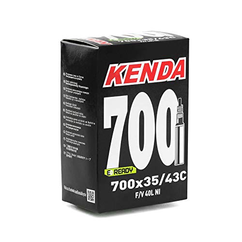 Cámara de Aire para Bicicletas - Kwick Seal Cámara Presta de 40 mm - 700 x 35/43C - Cámara de Bici Antipinchazos - Espesor de 1 mm - Autosellante Incorporado - Negro - Kenda