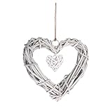 Material: Weide Geflochtenen Herz Anhänger Hochzeit Dekor