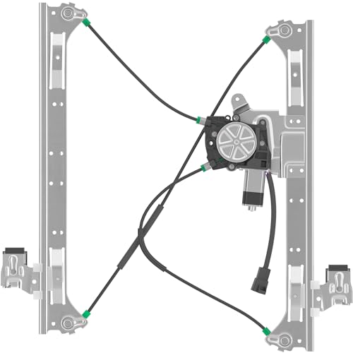 XIMAKA Front Driver Side Power Window Regulator with Motor (2 Pins) Fit for 2004-2007 Buick Rainier, 2002-2009 Chevrolet Trailblazer, GMC Envoy, Isuzu Saab Oldsmobile Bravada, 741-690