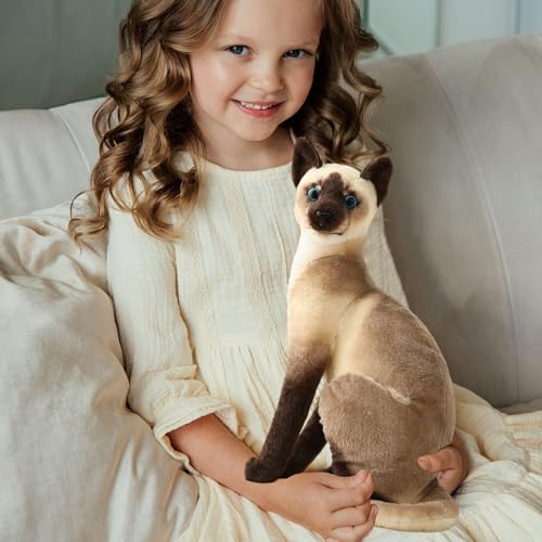 Peluche chat siamois mignon doudou doux à câliner - 6