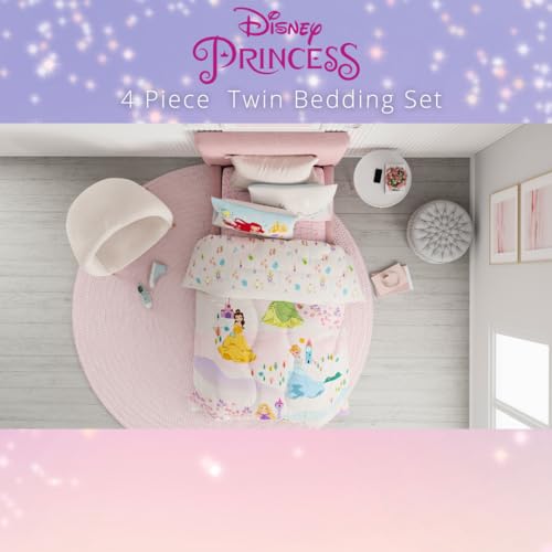 Image of Disney Princess Kids Bedding Super Soft & Cozy Comforter and Sheet Set, Twin, (Officially Licensed Product) By Franco