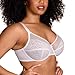 HSIA Minimizer Bras for Women Enchante Full Coverage Underwire Bras Plus Size Lifting Floral Lace Bra for Heavy Breast White