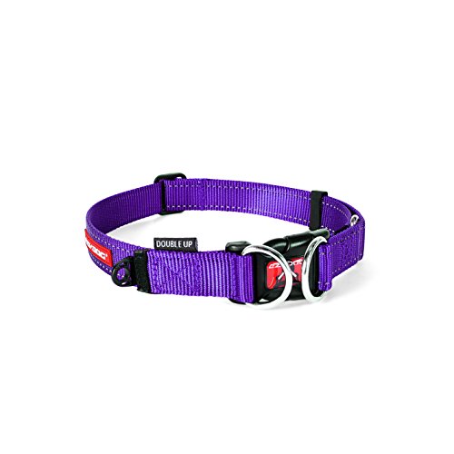 EzyDog Double Up Dog Collar, Nylon, Reflective, ID, Medium