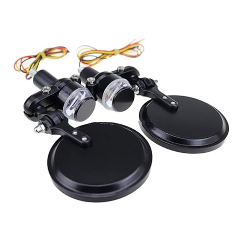 Rétroviseurs Guidon Moto Guidon Pliable En Métal Rétro Pour Moto Clignotant Rétroviseur Accessoires De Moto 2 Pièces Retroviseur Embout Guidon