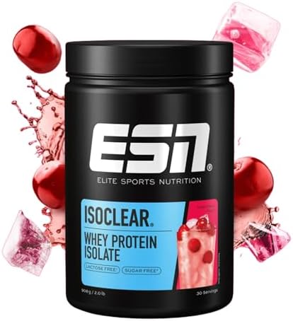ESN ISOCLEAR Whey Isolate Protein Powder, Fresh Cherry, 908 g, Pr...