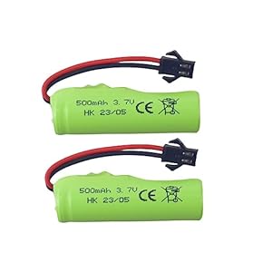 Zygy 2pcs 500mAh 3.7V Lithium Batterie