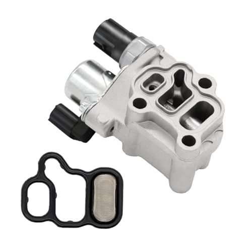 Yunnergo 15810-RAA-A03 VTEC Solenoid Spool Valve with Timing Oil Pressure Switch and Gasket Compatible with Accord Civic CR-V Element RSX 2002-2011 2.0L 2.3L 2.4L 3.0L 15810-PNE-G01 15810-PPA-A01 1581