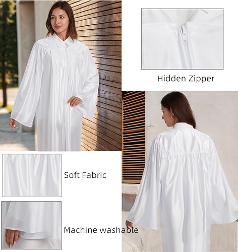 Unisex Shiny Choir Robe for Church baptism robes for water baptism,Graduation Gown Judge Pastor Robes4