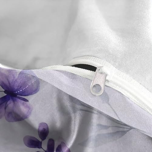 Housse de couette papillons violets impression 3D aquarelle haute définition - 8