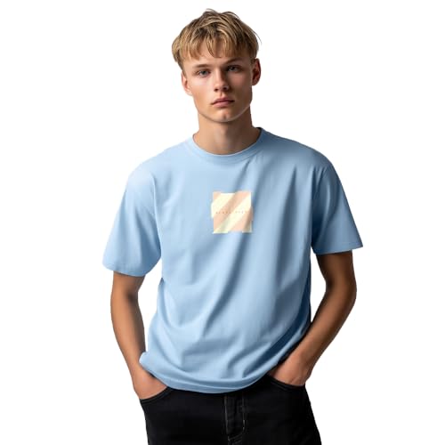 T-shirt en coton de qualité supérieure avec imprimé graphique NOBERO élégant homme