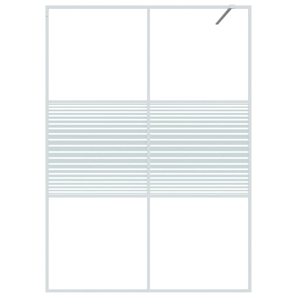 vidaXL Mampara de ducha de cristal templado (140 x 195 cm), color blanco