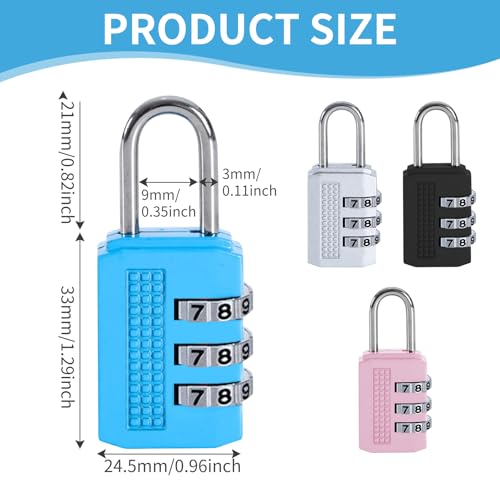 4-Pcs-Luggage-Locks-Combination-Padlocks-Suitcase-Locks-Alloy-Body-Small-Code-Lock-3-Digit-Security-Padlock-for-Suitcases-Baggage-Backpacks-Briefcases-Small-Locker-Lock-for-Gym-School