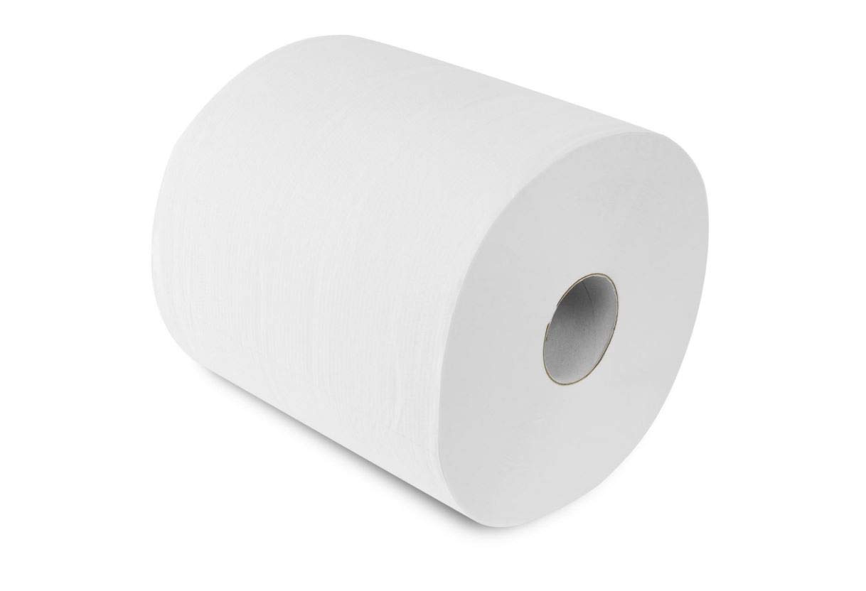 Funny Papierhandtuch-Rolle, Innenzug, 20 cm, 2-lagig, hochweiss, 1er Pack (1 x 6 Stück)