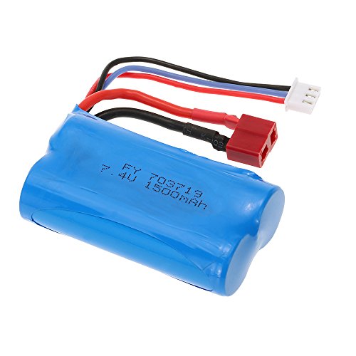 Goolsky 7.4V 1500mAh de la batería con T enchufable para Feiyue FY-03 WLTOYS 12428 RC Car