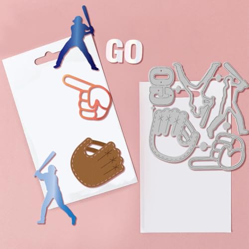 GLOBLELAND Baseball Kit Cutting Dies for DIY Scrapbooking Metal Sports Men Cut Dies Sports Words Die Cuts for Card Making Embossing Photo Album Craft Decor - Image 3