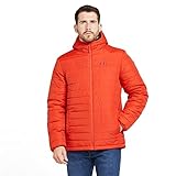 Peter Storm Men's Blisco II Lightweight, Water Repellent & Insulated Jacket with Hood and 2 Pockets, Cold Weather & Winter Padded Puffer Coat, Orange, L