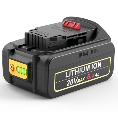 Image of Futurebatt 20V Lithium Ion Battery Replacement for Dewalt 20V Max 6.0Ah Compatible with Dewalt Batteries DCB205 DCB206 DCB207 DCB204 DCB201 DCB200 DCD DCF DCG Series Cordless Power Tools (1 Pack)