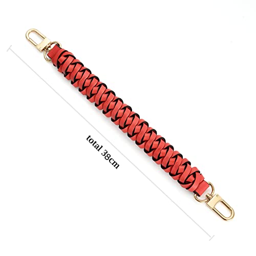 Senral Handbag Short Strap Replacement Top Braided Genuine Leather Handle Strap for Neonoe Bag Artsy,Beaubourg Hobo Noe Top Handle Strap Purse Making - Image 2