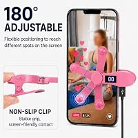 Aylthyo Auto Clicker for Smart Phone, Phone Screen Device Speed Clicker for iPhone iPad Apps, Fast Click Simulation Finger Continuous Click for Tiktok, Live Broadcasts Likes, Lightning Deal, Reward Task, Plug and Play (Pink) — image 5