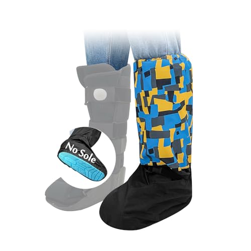 Mybow Tall Walking Boot Cover, Medical Fractured Foot Cast Protector, Orthopedic Walking Boot for Broken Ankle & Leg, Waterproof Outdoor Leg Recovery Walker Cover (No Sole)