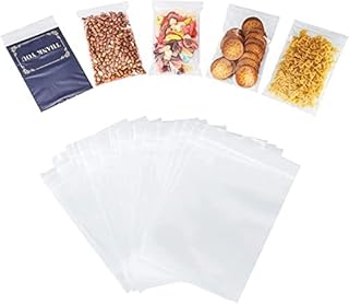 100 Pcs 6x9"/15x23cm Resealable Clear Plastic Bags, Reusable Sealed Bags, Freezer Bags, Ziplock bags, Sandwich Bags, Food Bags