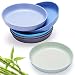 4pcs Bamboo Kids Plates for Baby Feeding，Non Toxic & Safe Toddler Plates, Eco-Friendly Tableware for Baby Toddler Kids Bamboo Toddler Dishes & Dinnerware Sets 01