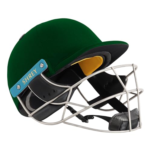 Image of Shrey Master Class Air 2.0 Stainless Steel Batting Cricket Helmet for Men's (Green, M)