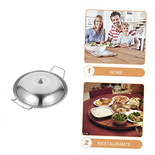 Wok de acero inoxidable con doble asa y tapa miniatura 3