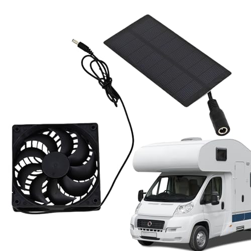 Générique Ventilateur Solaire Pour Poulailler - Ventilateur 0.8w Pour Habitation Animaux - pour Maison d'Animaux pour Camping-Car Grange Maison Tente de Camping Serre Intérieur Chenil Poulailler