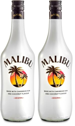 Malibu Licor de Ron Blanco y Coco - 700ml (Paquete de 2)