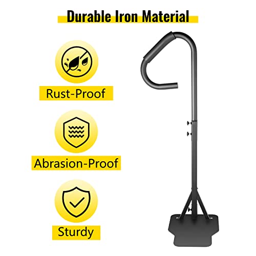 Vevor Hot Tub Handrail 600Lbs Capacity Spa Side Handrail 56" Slide-Under Base Spa Steps Hot Tub Heavy Iron Spa Side Step Sponge Rubber Grip Frosted Design Hot Rail Tube For Indoor/Outdoor Bath #TOP3