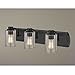 Industrial Seeded Glass Bathroom Light Bronze 3 Lt