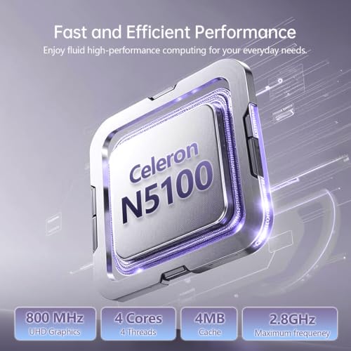 Image of Laptop, 15.6 Inch Laptop Computer, 16GB RAM 512GB SSD, Win 11 Pro Laptops, Celeron N5100 (Up to 2.8GHz), FHD 1080P, 180 Open, Backlit KB, Fingerprint, WiFi, BT, TF Card, Mini HDMI, Silver PC Lap top