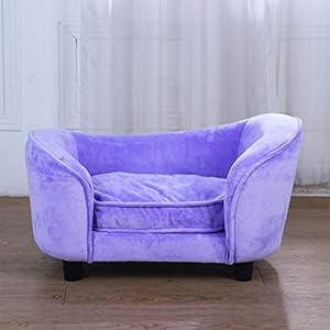 Getifun-Pet-Bed-Sofa-Velvet-Couch-with-removeable-washable-Cushion-for-Small-Dog-Cat-Purple - Cucciolini Doodles   Getifun-Pet-Bed-Sofa-Velvet-Couch-with-removeable-washable-Cushion-for-Small-Dog-Cat-Purple