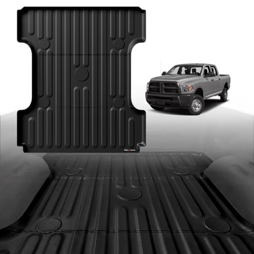 Image of TripleAliners Truck Mat Compatible with 2002-2018 RAM 1500&2002-2026 Ram 2500 /3500&1500 Classic 2019-2024 6.4FT Accessories, Truck Bed Mat Heavy Duty Custom Fit All Weather Protection TPE Pickup Liner