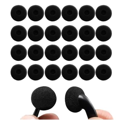 24 Pairs Ear Bud Pad Replacement Soft Foam Earbud Headphone Sponge Cover For Original Earphone Thickened High Elastic Flat Head Earplug Hollow Double Hole Color Ear Cotton Tuning Cotton Cover