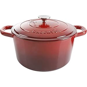 Crock-Pot Artisan Round Enameled Cast Iron Dutch Oven, 7-Quart, Scarlet Red