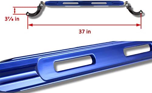 EPARTS Aluminum Front + Rear Upper Tower Brace Strut Bar Racing Stabilizer Blue Compatible with 1992-2001 Honda Prelude