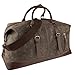 Produktbild GENESS Große Reisetaschen, Leder Wochenend Tasche, Unisex Vintage Handgepäck Seesack Vintage Handtasche Sporttasche Segeltuch Wasserdicht Reisegepäck Schultertasche Umhängetasche Ledertasche